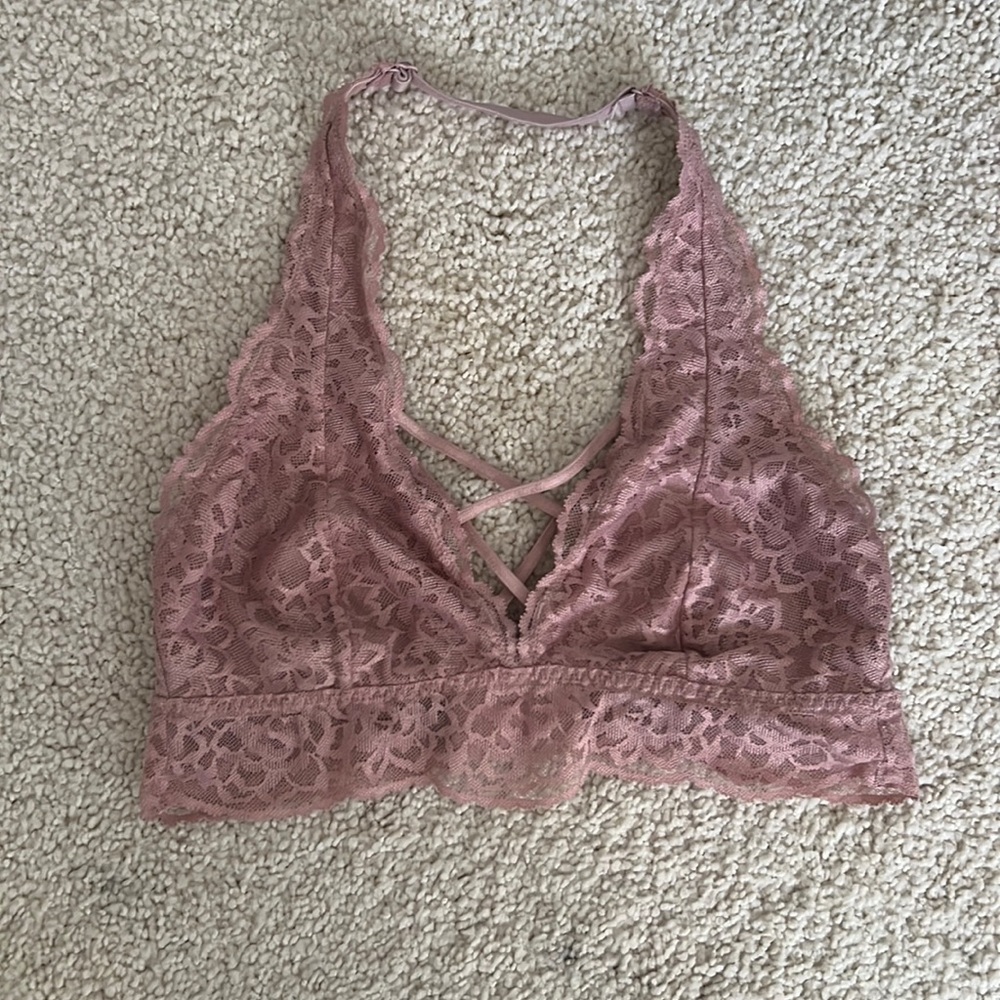 Lace pink bralette